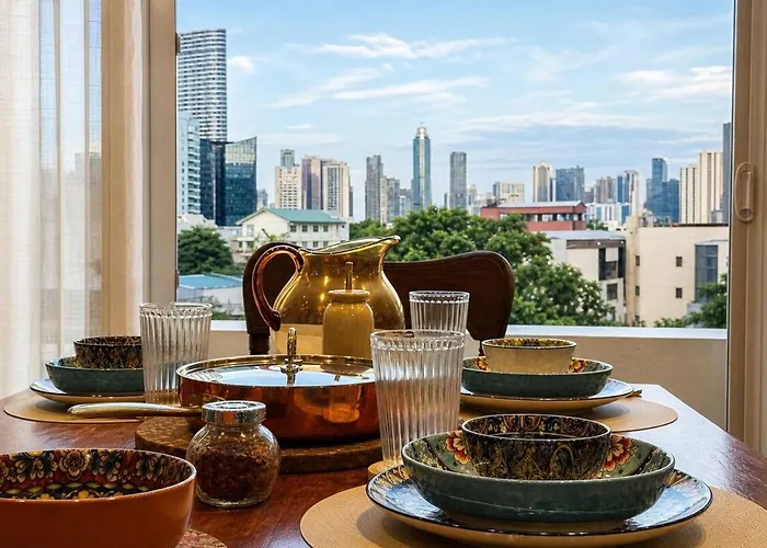 65 Inch Netflix Tv Bar Kitchen Skyline Terrace * Manila